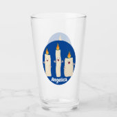 Cartoon met kutzend kaars glas (Voorkant)