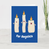 Cartoon met kutzend kaars kaart (Voorkant)