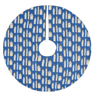 Cartoon met kutzend kaars kerstboom rok