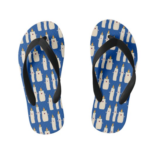 Cartoon met kutzend kaars kinder teenslippers (Voetbed)