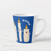 Cartoon met kutzend kaars latte mok (Rechts)