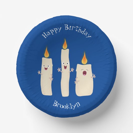 Cartoon met kutzend kaars papieren kommen (Voorkant)