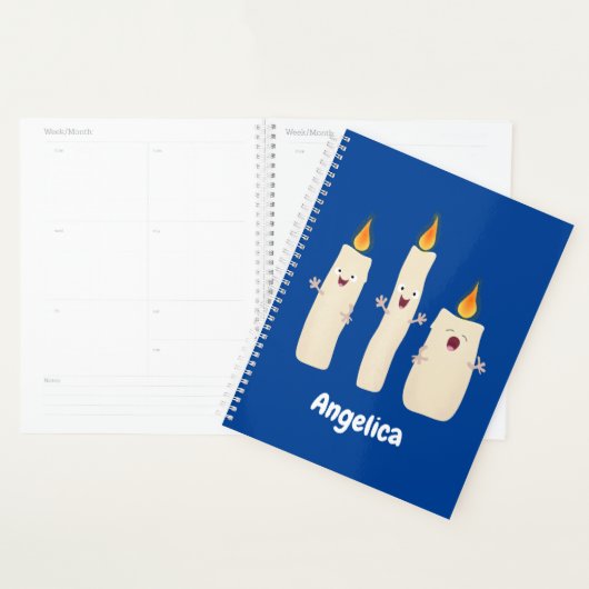 Cartoon met kutzend kaars planner (Display)