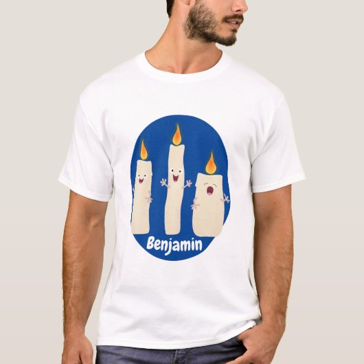 Cartoon met kutzend kaars t-shirt (Voorkant)