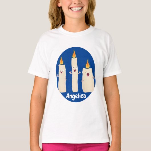Cartoon met kutzend kaars t-shirt (Voorkant)