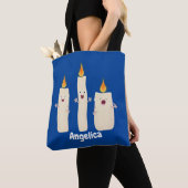 Cartoon met kutzend kaars tote bag (Dichtbij)