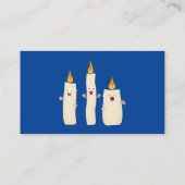 Cartoon met kutzend kaars visitekaartje (Achterkant)