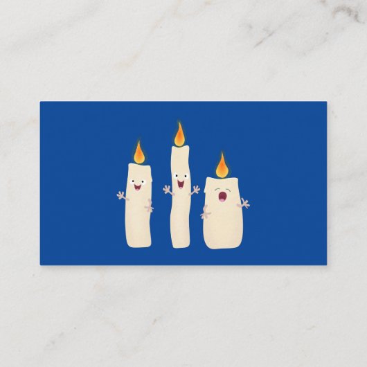 Cartoon met kutzend kaars visitekaartje (Achterkant)