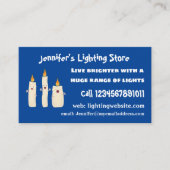 Cartoon met kutzend kaars visitekaartje (Voorkant)