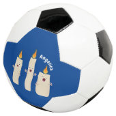 Cartoon met kutzend kaars voetbal (Drie kwart)