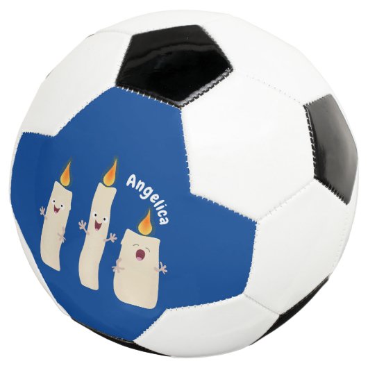 Cartoon met kutzend kaars voetbal (Drie kwart)
