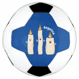 Cartoon met kutzend kaars voetbal