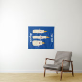 Cartoon met kutzend kaars wandkleed (In Situ (horizontaal))