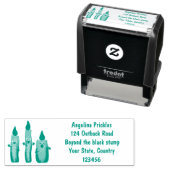 Cartoon met kutzend kaars zelfinktende stempel (In situ)