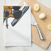 Cartoon met mazen | achtergrondkleur kiezen theedoek (Quarter Fold)