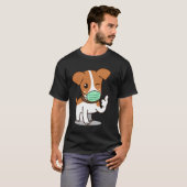 Cartoon met mondmasker t-shirt (Voorkant volledig)