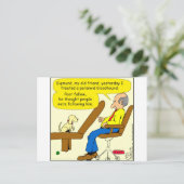 cartoon met paranoïde bloedhond briefkaart (Staand voorkant)