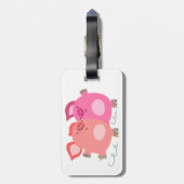 Cartoon met rolschaatsen, Bagagelabel (Achterkant verticaal)