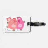 Cartoon met rolschaatsen, Bagagelabel (Achterkant horizontaal)