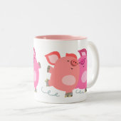 Cartoon met rolschaatsen Mok (Voorkant rechts)