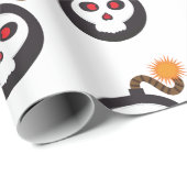 cartoon met schedelbom cadeaupapier (Rol Hoek)