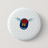 Cartoon met schil ronde button 5,7 cm (Voorkant)