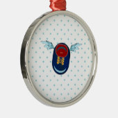 Cartoon met schotel en sterren metalen ornament (Rechts)