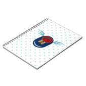 Cartoon met schotel en sterren notitieboek (Linkerzijde)