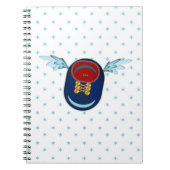 Cartoon met schotel en sterren notitieboek (Voorkant)