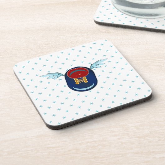 Cartoon met schotel en sterren onderzetter (Linkerzijde)