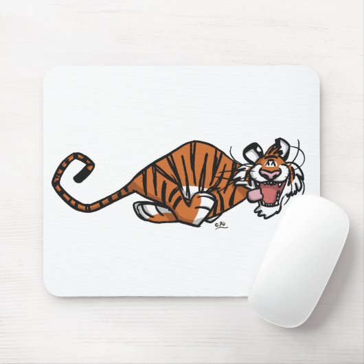 Cartoon met Tiger mousepad Muismat (Met muis)