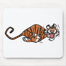 Cartoon met Tiger mousepad Muismat