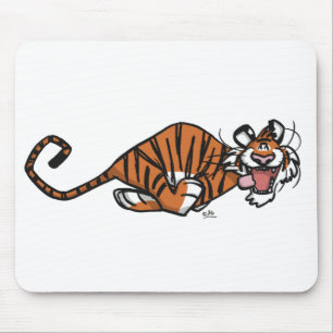 Cartoon met Tiger mousepad Muismat