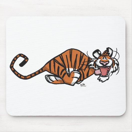 Cartoon met Tiger mousepad Muismat (Voorkant)