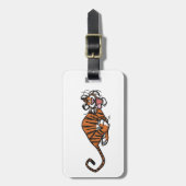 Cartoon met tijger bagagelabel (Voorkant verticaal)