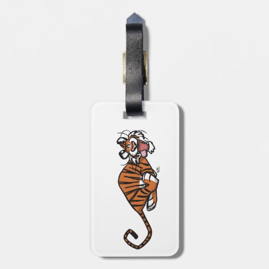 Cartoon met tijger bagagelabel (Achterkant verticaal)