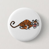 Cartoon met tijger ronde button 5,7 cm (Voorkant)