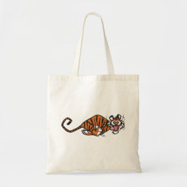 Cartoon met tijger tote bag