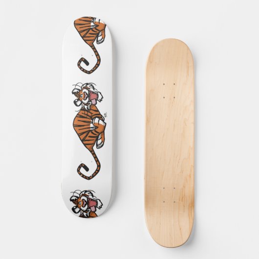 Cartoon met tijgerskateboard skateboard (Voorkant)