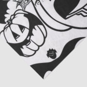 Cartoon met zwarte en witte hallowen tissuepapier (Detail)