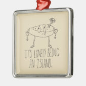 Cartoon Metalen Ornament (Links)