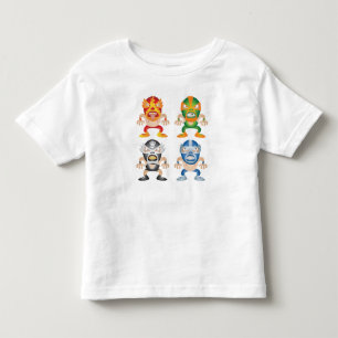 Cartoon Mexican Wrestlers Kinder Shirts