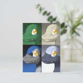 Cartoon Microraptors Dinosaurus Bladwijzer 1 Briefkaart (Staand voorkant)