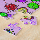 Cartoon Microscopische bacteriën insectenverdelgin Legpuzzel (Zijkant)