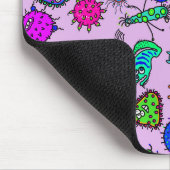 Cartoon Microscopische bacteriën insectenverdelgin Muismat (Hoek)