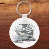 Cartoon militair gevechtsvliegtuig sleutelhanger (Voorkant)