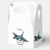 Cartoon militair jachtvliegtuig bedankdoosjes (Geopend)