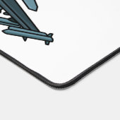 Cartoon militair jachtvliegtuig bureaumat (Hoek)