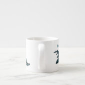 Cartoon militair jachtvliegtuig espresso kop (Achterkant)