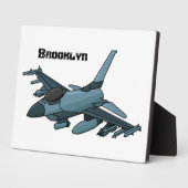 Cartoon militair jachtvliegtuig fotoplaat (Zijkant)